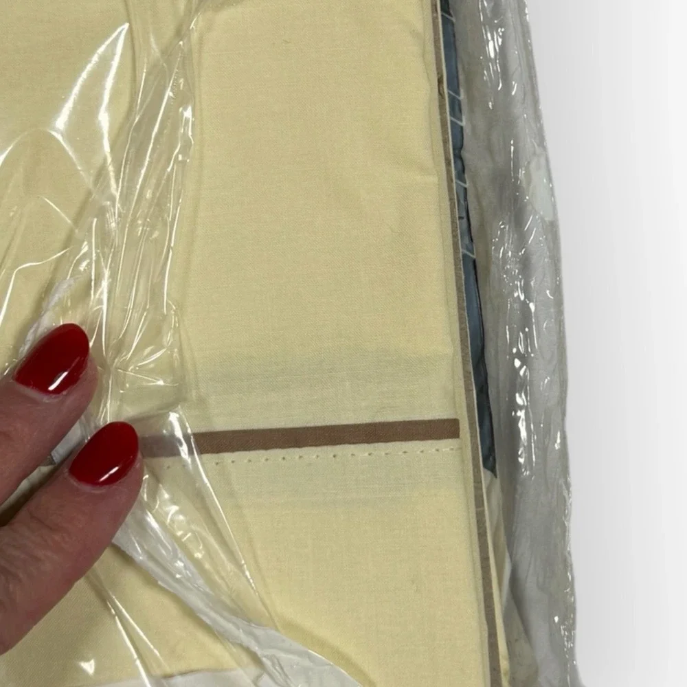 NOS Vtg Performance By Springs‎ Twilite Flat Twin Sheet Sunny Yellow Magnolia